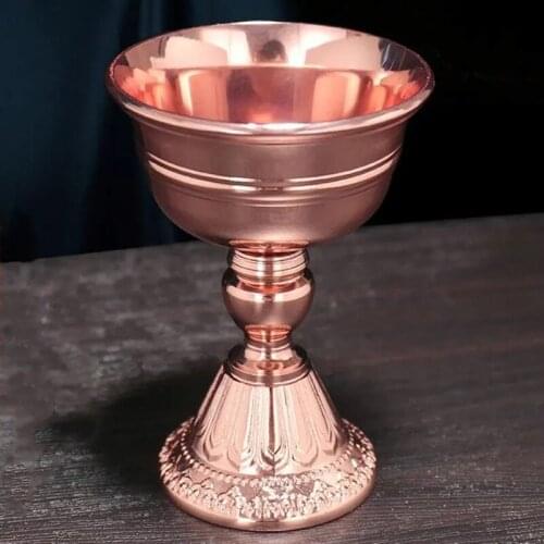 Red Brass Type Candle Lamp Collection Romantic Flower Candlestick Wedding Bar Dinner Home Table High Foot Carved Decoration