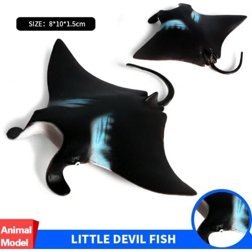 Oenux Ocean Animals Flying Rays Simulation Marine Animals Devil Rays Static Model Action Figures Educational Toys For Kids Gift