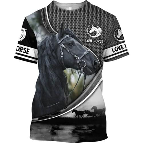 CLOOCL Love Horse Men T-shirts 3D Animal Series Men Clothing Popular Design Streetwear Unisex Casual Harajuku T Shirts