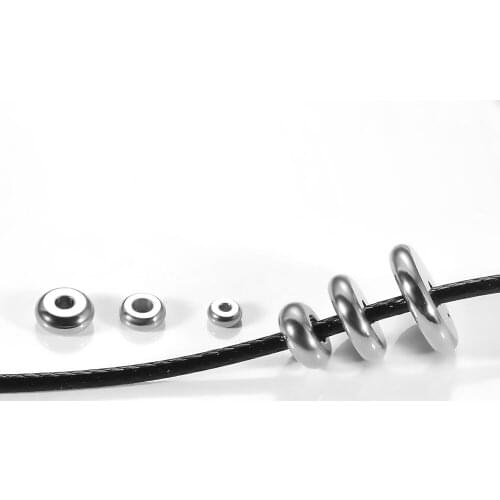 Wholesale 100pcs/lot 3mm-10mm Stainless Steel Flat Round Bead Loose Spacer Beads for DIY Jewelry Making Accessories