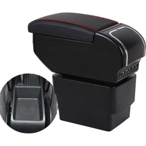 Armrest For Skoda Octavia Mk3 A7 2014-2018 Dual Layer Central Store Content box with ashtray Cup holder USB Charging Car modific