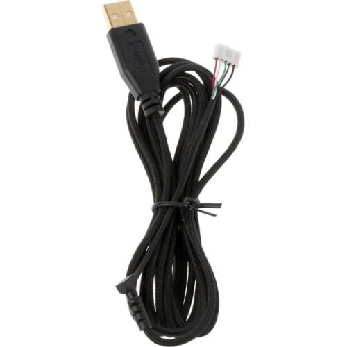 Gold Plated Durable Nylon Braided Line USB Mouse Cable Replacement Wire for razer Naga 2014 Mouse