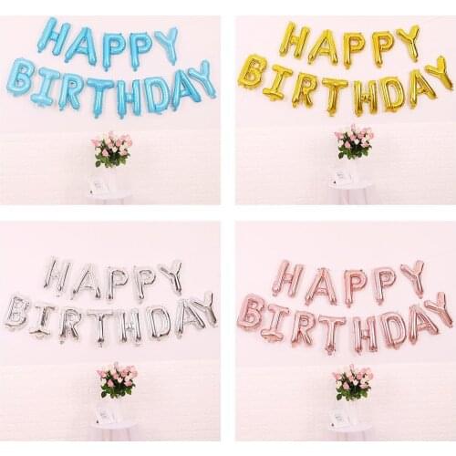 Happy Birthday Decoration Balloons Rose Gold Letter Foil Ballons Birthday Party Decorations Globos Party Supplies