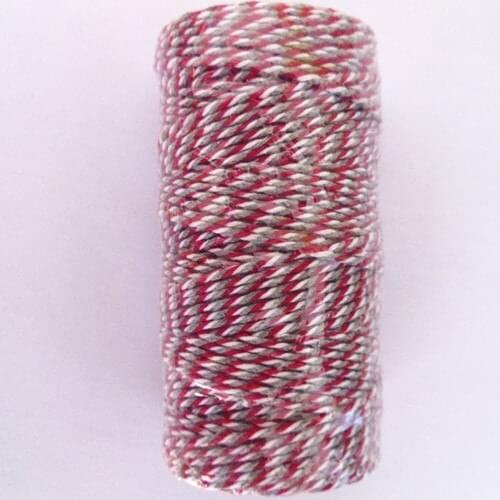 3 Spools (110yard/spool) Pick Colors Grey Red White Striped Bakers Twine 12ply,Craft Gift Wrap Cotton Twine,String,Cords,Rope