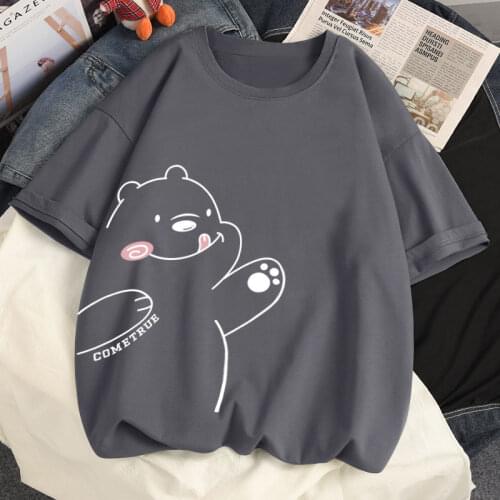 Loose Plus Size Spring and Summer Short-sleeved Cartoon Printed T-shirt Female Korean Version 2021 New T Shirt for Women