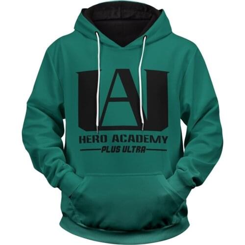 Anime My Hero Academia UA High School 3D Printed Cosplay Hoodie Adult Sweatshirt Casual Streetwear Pullover