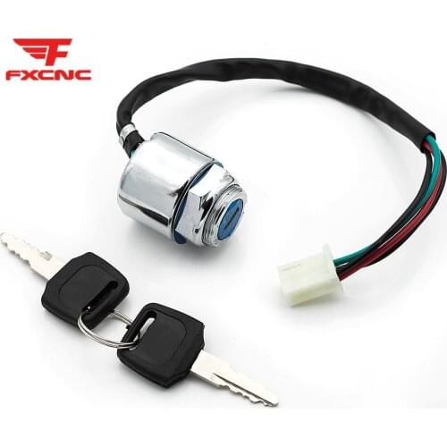 4 Wires For Universal Modified Motorcycle Ignition Switch Lock Key Motorbike Accessories For Honda Yamaha