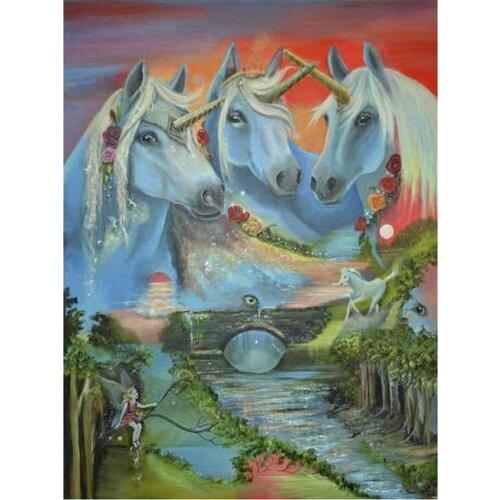 5D Diamond embroidery unicorn crystal diamond mosaic unfinished decorative diy diamond painting cross stitch landscape picture