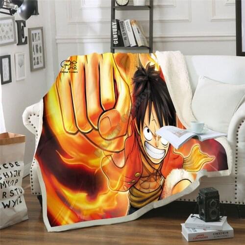 Anime One Piece Blanket Design Flannel Fleece Blanket Printed Sofa Warm Bed Throw Blanket Adult Blanket style-15