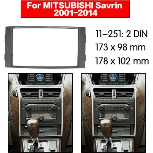 Car Radio Fascia multimedia Frame Kit For MITSUBISHI Savrin 2001-2014 Facia Panel Trim Dash CD Double Din Audio Bezel dash