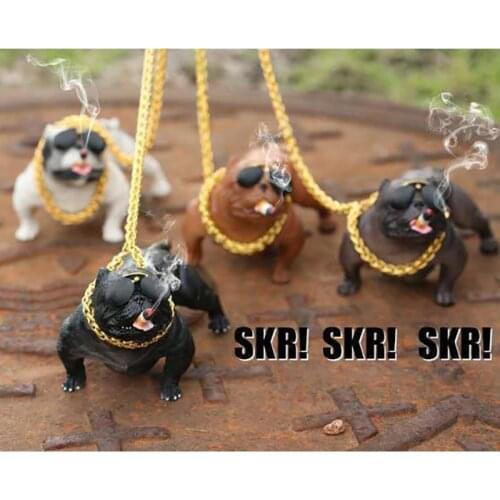 Car Dashboard Ornament Bully Pitbull Dog Doll Auto Interior Accessories Ornaments Cute Chritmas Gift Creative Home Decor