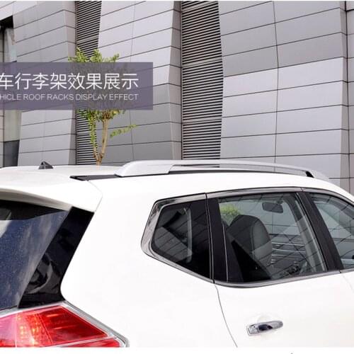 Fit For Nissan Rogue X-Trail 2014 2015 2016 Roof Rack Aluminium Alloy Side Rails Bars Luggage Carrier Baggage Holder Car Styling