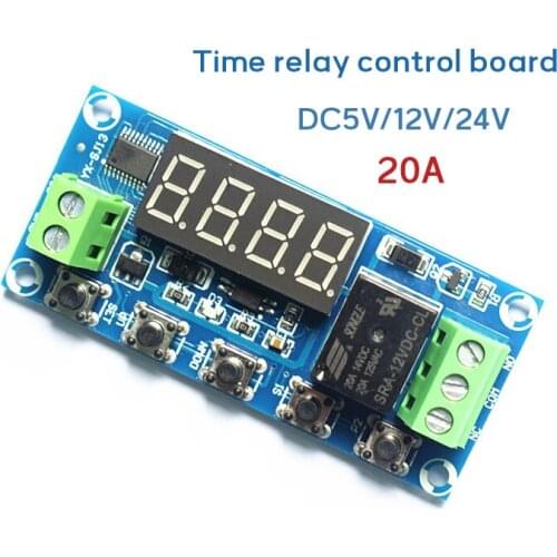 DC5V/12V/24V 5A YX-SJ13 Time Relay Control Board Timing Delay Cycle Module On And Off Counting Control Module