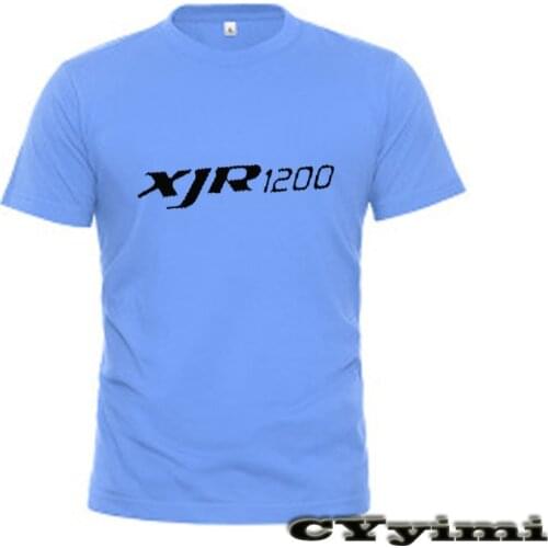 For Yamaha XJR1200 T Shirt Men New LOGO T-shirt 100% Cotton Summer Short Sleeve Round Neck Tees Male