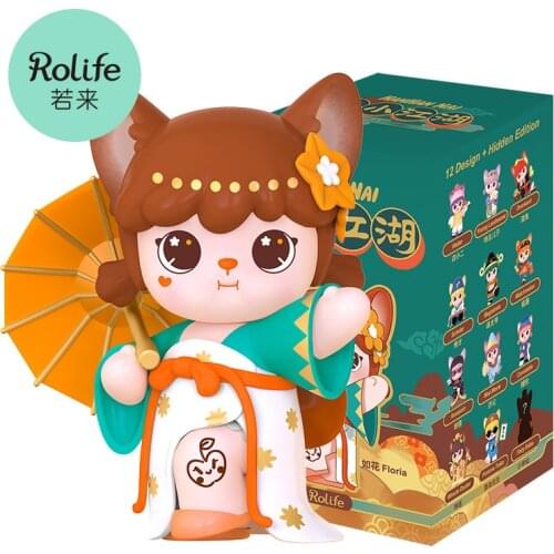 Robotime Rolife HANHAN NAI Ⅲ Blind Box Action Figures Toys Martial Arts Series Character Model Gift For Children Collectible