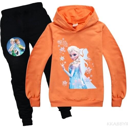 Frozen Clothing Sets Children Fashion Hoodies And Pant Set Kids Clothing Spring Autumn Sports Suit Tracksuit