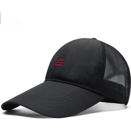 11cm long visor large head Man Big Size Causal Peaked Hats Cool Fishing Sun Hat Man Plus Size Mesh Baseball Caps 55-60cm 60-65cm