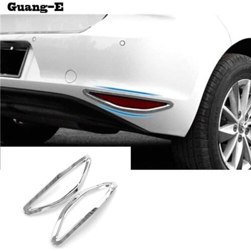Car Body ABS Chrome Trim Back Tail Rear Fog Light Hoods Lamp Frame Stick 2pcs For VW Volkswagen Golf7 Golf 7 2014 2015 2016 2017