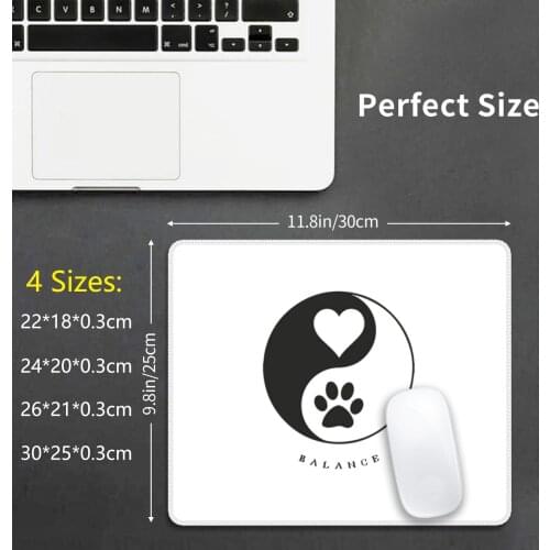 Yin Yang Dogs & Love Mouse Pad 1624 Spiritual Dog Lover Furbabies Pooch Furmom Love Peace
