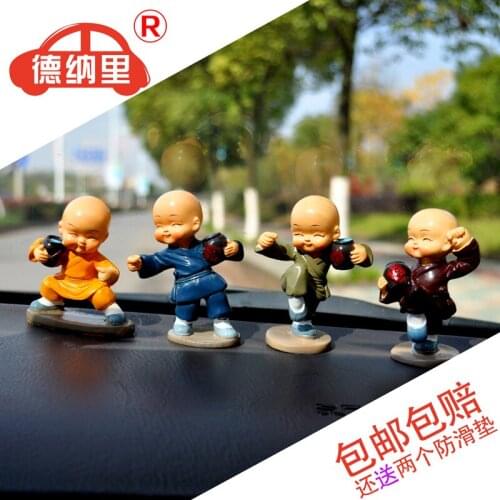 Creative car decoration drunken Kung Fu monk car accessories car small toys childrens toys