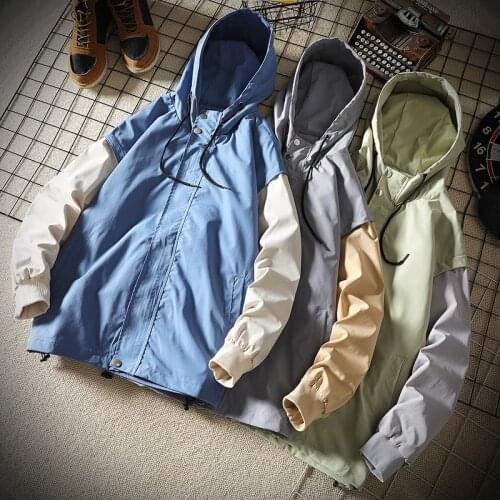 Fashion Youth Men Harajuku Patchwork Jackets Coats 2020 Men Hip Hop Streetwear Casual Windbreaker Korean Hooded Bomber Jackets