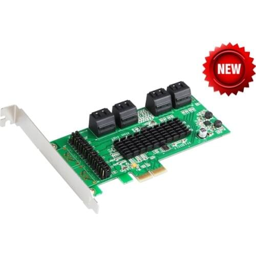 Marvell Chipset 8 Ports SATA 6GB PCI Express Controller Card PCI-e to SATA 3.0 converter Supports NCQ & Port Multiplier FIS