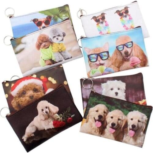 Cartoon Dog Coin Purses Women Mini Wallets Kids Clutch Money Bags Female Pouch Zipper Change Purse Cute Girls Zero Wallet