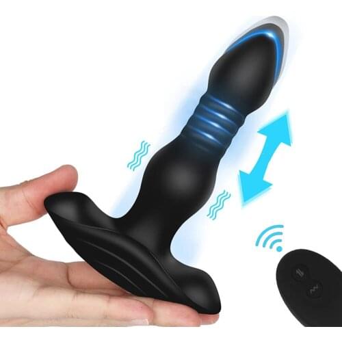 New Anal Vibrator for Men Prostate Massager Wireless Remote Control Dildo Butt Plug Vibrator for Adult Masturbators Anal Sex Toy