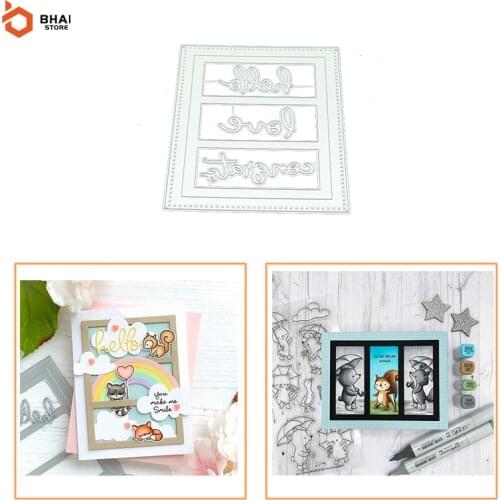 Window Background Frame Metal Cutting Dies Stencil DIY Cards Stencils Photo Album Embossing Paper Making Scrapbooking Knife Mold