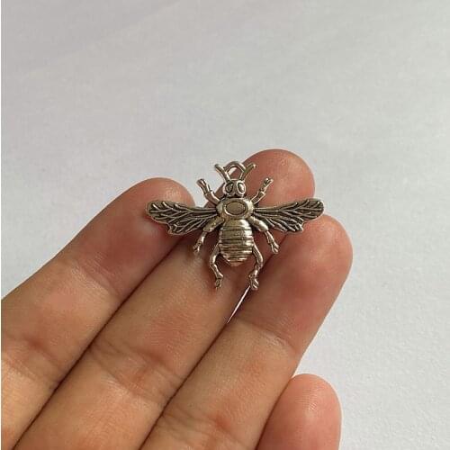 18pcs Simple personality Bee Pendants, For Jewelry Making Diy Handmade Necklace Earrings Aesthetic Accessories Charms Findings