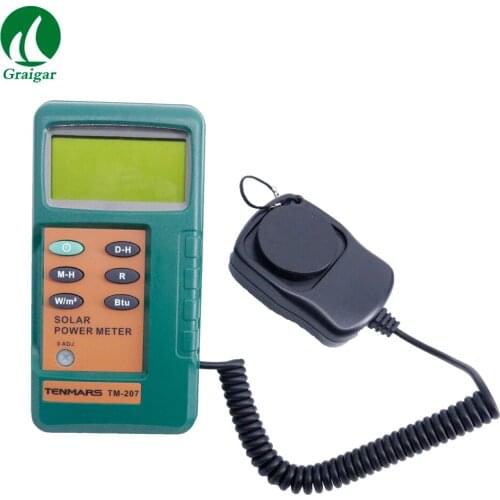 TM-207 Portable Digital Solar Power Meter Solar Radiation Measurement Range 2000 W/m