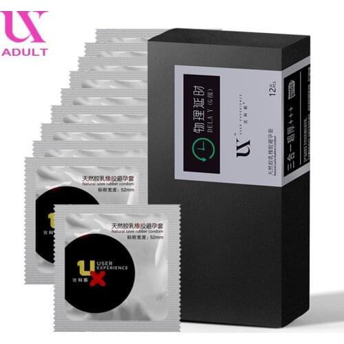 Delay Ejaculation Thick Ribbed Sex Condom Cock Penis Sleeve for Men Adult Couple Lubricant Fun G spot Female Condoms with Spikes