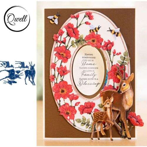 QWELL Animal Deer Metal Cutting Dies for Scrapbooking and Card Making Paper Embossing Craft New 2019 die cuts