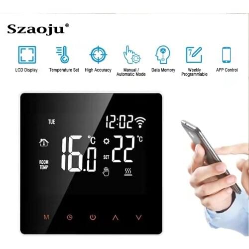 Tuya WiFi Smart Thermostat,Electric Floor Heating Water/Gas Boiler Temperature Remote Controller for Google Home, Alexa 110-230V