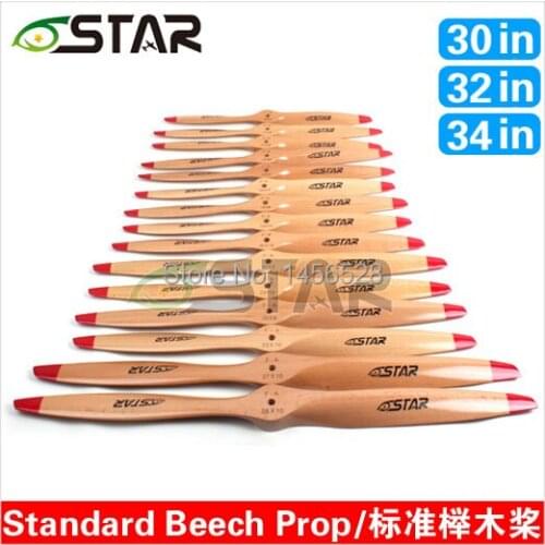 High quality gas wood propeller 30 32 34 inch standard wooden beech props dynamic balance gasoline aircraft props