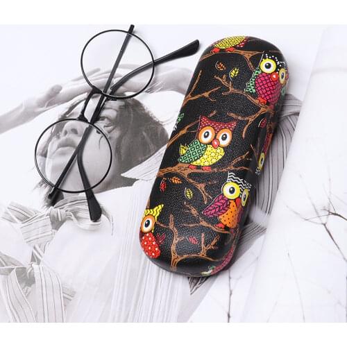 Hard Frame Leather Glasses Box Case Waterproof Spectacle Case Eyeglass Case Women Reading Glasses Box Eyewear Protector