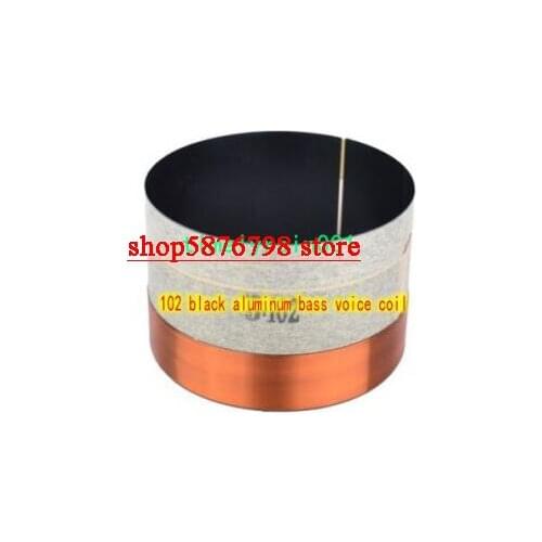 1pcs 102mm 8ohm 8Ω Round wire speaker bass voice coil BASV Black aluminum
