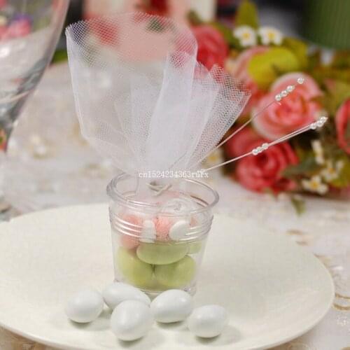 100pcs Mini Transparant Bucket Candy Boxes Clear Bucket Candy Holder Favors Baby Shower Wedding Party Ideas Birthday Party Gifts