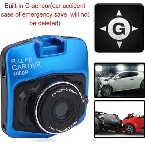 Mini Car DVR Camera Dashcam Full 720P Video Registrator Recorder G-sensor Night Vision Dash Cam 2.4 inch LCD