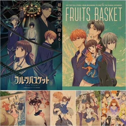 Anime Fruits Basket Poster Retro Wall Art Canvas Painting Nordic Posters And Prints Wall Pictures For Living Room Decor