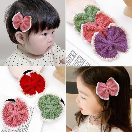 Children Cute Colors Knit Elastic Hair Bands Sweer Hairpins Girls Lovely Scrunchies Hair Bands Kids Hair Clips Hair Accessories