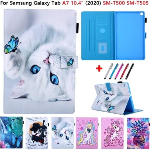 For Samsung Galaxy Tab A7 Cover 10.4 SM-T500 SM-T505 Folding Stand Tablet Cover For Samsung Galaxy Tab A7 2020 Case 10 4 T500