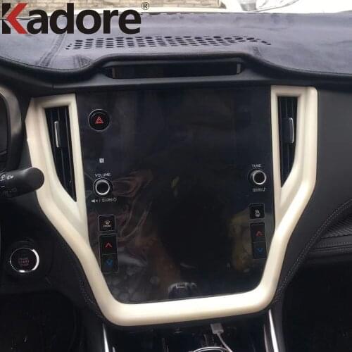 For Subaru Outback 2020 2021 2022 Carbon Fiber Style Interior Nevigation Panel Cover Trim Decoration Frame Car Accessories