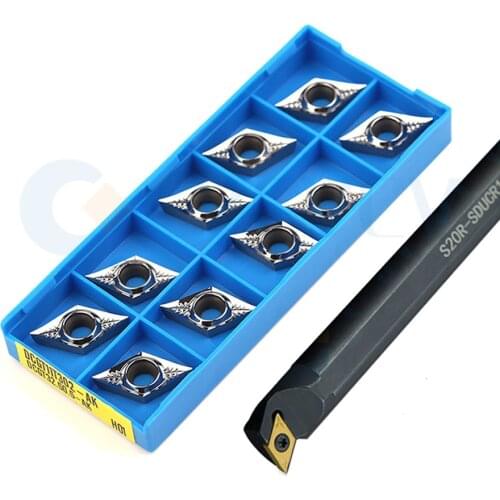 S16Q-SDUCR11 S20R S25S SDUCL CNC Machine Tools Internal Turning Tool Holder +10Pcs DCMT Lathe Arbide Blade High Strength Durable