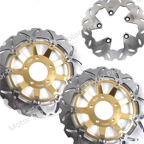 For Suzuki SV650 1999 2000 2001 2002 Front Rear Brake Disc Disk Rotor Kit Motorcycle SV 650 RF600R GSX 600 750 F GSX-F 2003 GOLD