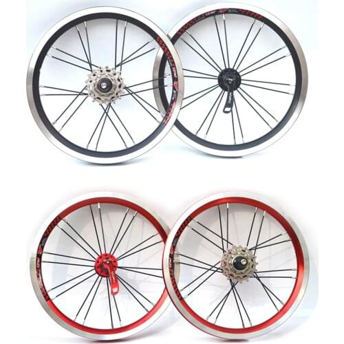 Litepro 14 /16 inch Bicyle Wheels Set Folding Bike 412 Outer Three Shift Wheel Set Outer Three Speed Wheel Set Accessories