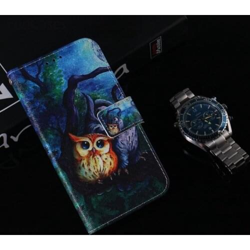 Wild Animal Case Leather Cover For Box Huawei Nova 3 3i 4 4e 5i Zoo Wallet Panda Tiger Lion Wolf Owl Magnolia Flower DP26F