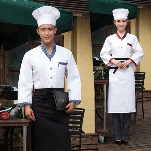 Long Sleeve Western Cake Baking Kitchen Chef Jacket Men Women Restaurant Cook Clothong Work Uniform Food Service Work Wear 8