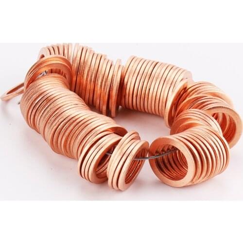 Copper Sealing Solid Gasket Washer Sump Plug Oil For Boat Crush Flat Seal Ring Tool Hardware Accessories Copper Washer Seal