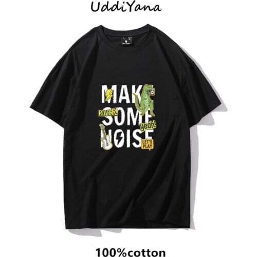 Fashion Oversize Tee Kawaii Relaxation Womens Clothes 100% Cotton Anime Print T-shirt Mens T-shirts Skateboard Tops Y2K Cloth